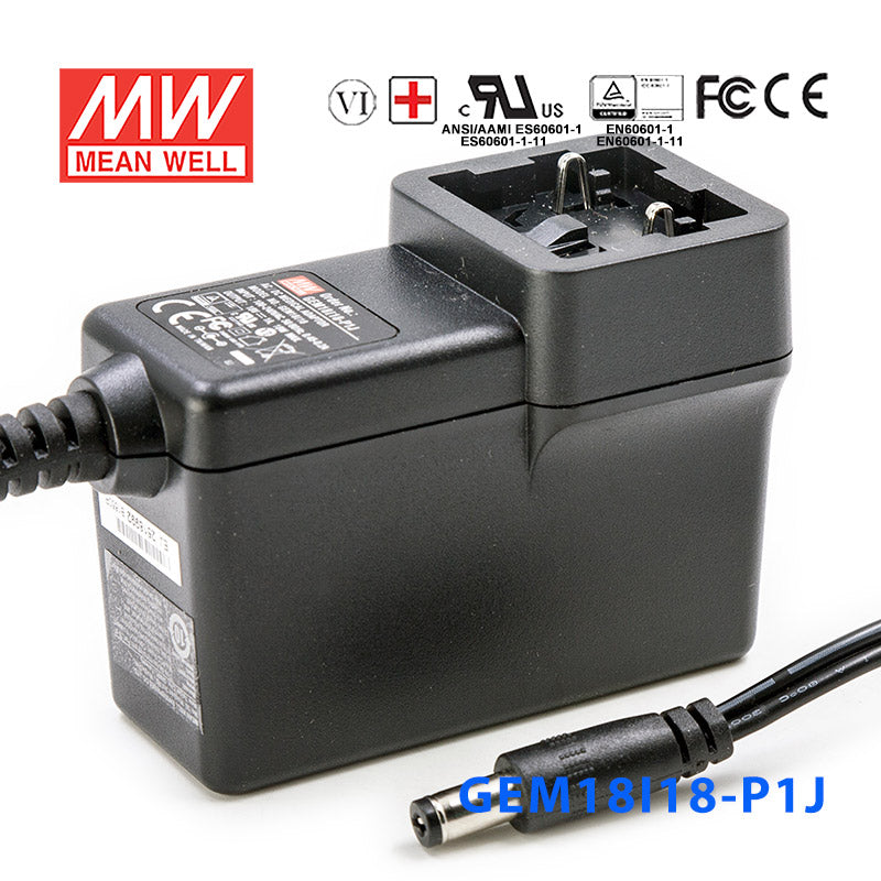 Mean Well GEM18I18-P1J Power Supply 18W 18V 1A