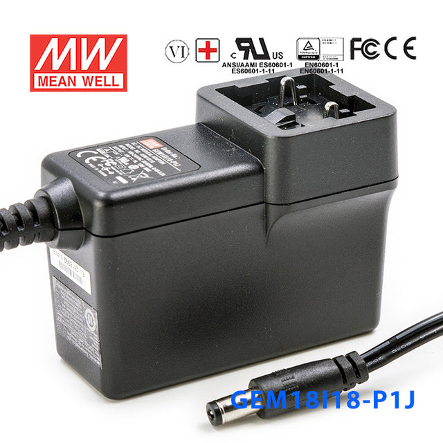 Mean Well GEM18I18-P1J Power Supply 18W 18V 1A