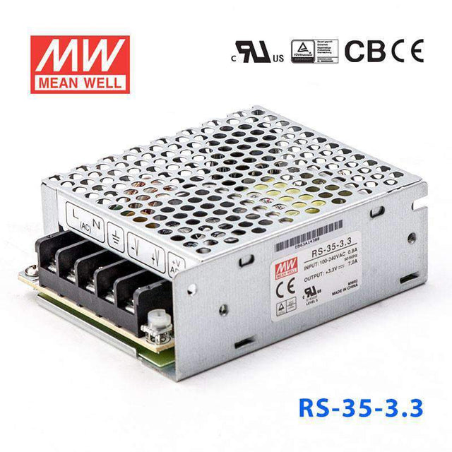 Mean Well RS-35-3.3 Power Supply 35W 3.3V 7A