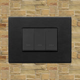 Vimar Eikon Leather 3 Gang Switch - Black Forest - 16A - PHOTO 7