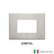Vimar Eikon Plate 3M Metal Brushed Nickel