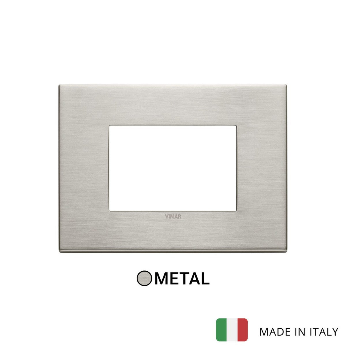 Vimar Eikon Plate 3M Metal Brushed Nickel