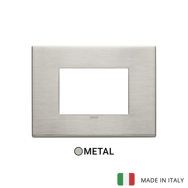 Vimar Eikon Plate 3M Metal Brushed Nickel