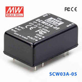 Mean Well SCW03A-05 DC-DC Converter - 3W 9~18V DC in 5V out 600mA
