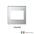 Vimar Eikon Exe Plate 3M Mirror Glass Ice Silver