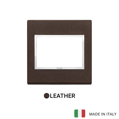 Vimar Eikon Evo Plate 3M Leather Tobacco - British Standard