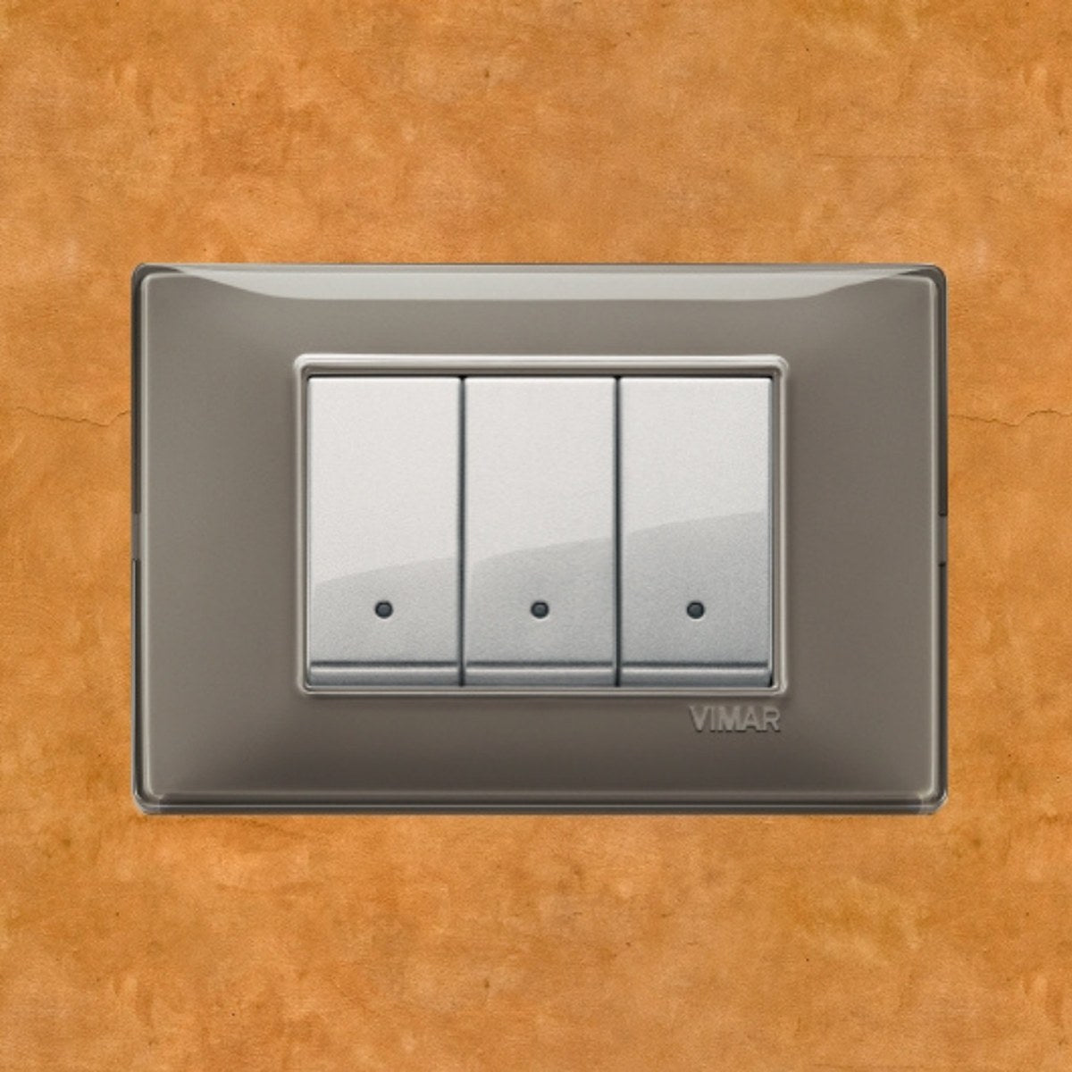 Vimar Plana Plastic 3 Gang Switch - Reflex Ash - 16A - PHOTO 5