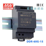 Mean Well DDR-60G-15 DC-DC Converter - 60W - 9~36V in 15V out