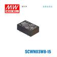 Mean Well SCWN03W8-15 DC-DC Converter - 3W 9~75V DC in 15V out 8mA