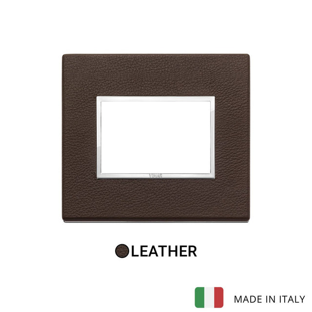 Vimar Eikon Evo Plate 3M Leather Tobacco