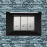 Vimar Plana Plastic 3 Gang Switch - Black - 16A - PHOTO 18