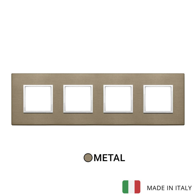 Vimar Eikon Evo Plate 8M (2+2+2+2) 71MM Aluminium Dark Bronze