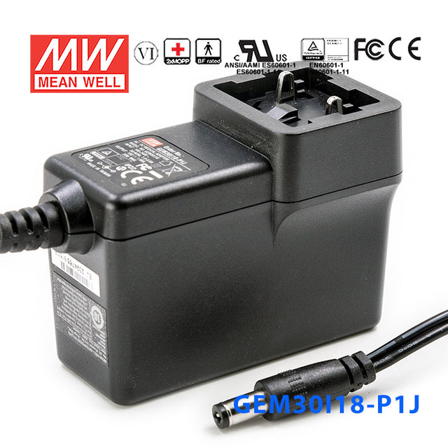 Mean Well GEM30I18-P1J Power Supply 30W 18V 1.66A