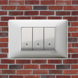 Vimar Plana Metal 3 Gang Switch - Brushed Aluminum - 16A - PHOTO 5