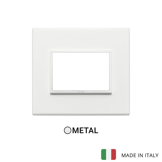 Vimar Eikon Evo Plate 3M Aluminium Total White