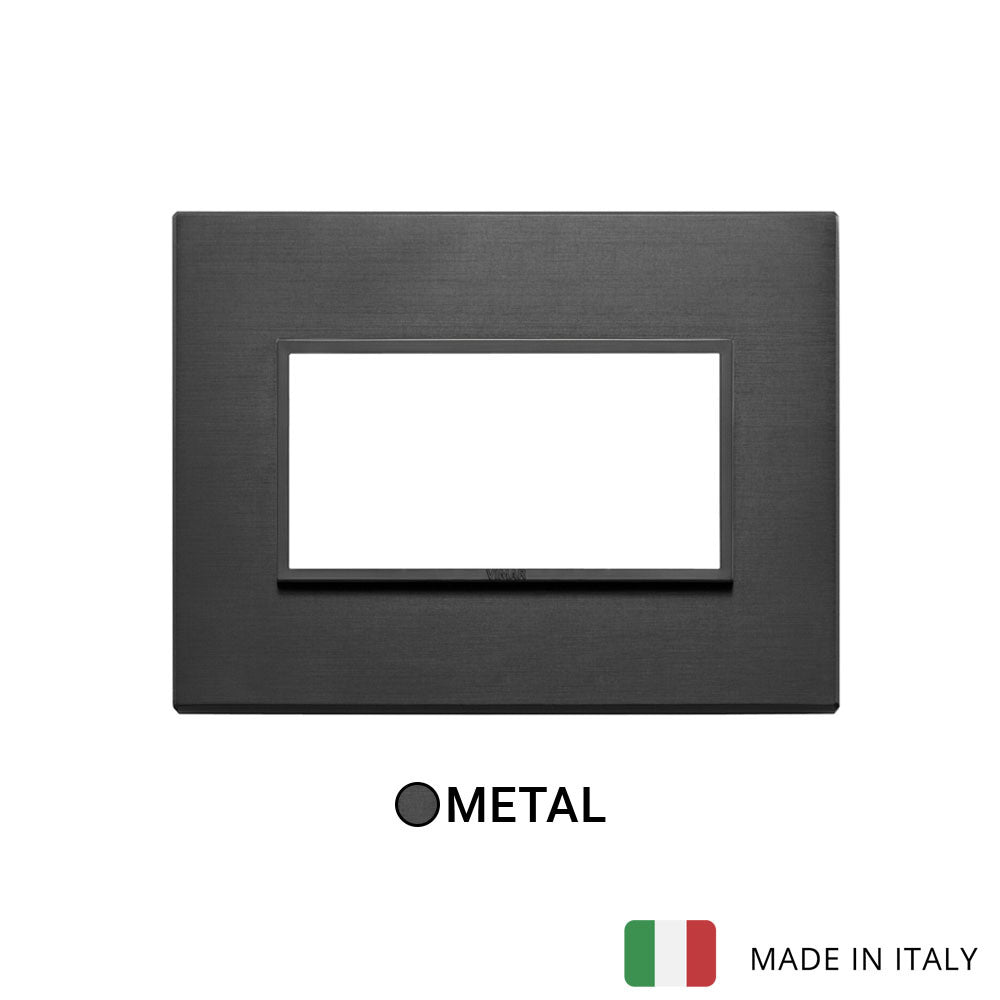 Vimar Eikon Evo Plate 4M Aluminium Total Black
