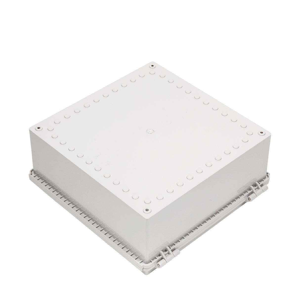 Boxco P-Series 350x350x150mm Plastic Enclosure, IP67, IK08, ABS, Grey Cover, Molded Hinge and Latch Type - PHOTO 2