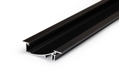 Archilight PATEO LED Extrusion Profile Quarter Oval Shape Profile - 2 Metre - Black