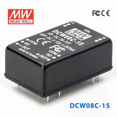 Mean Well DCW08C-15 DC-DC Converter - 8W - 36~72V in ±15V out 267mA