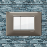 Vimar Plana Plastic 3 Gang Switch - Reflex Ash - 16A - PHOTO 4