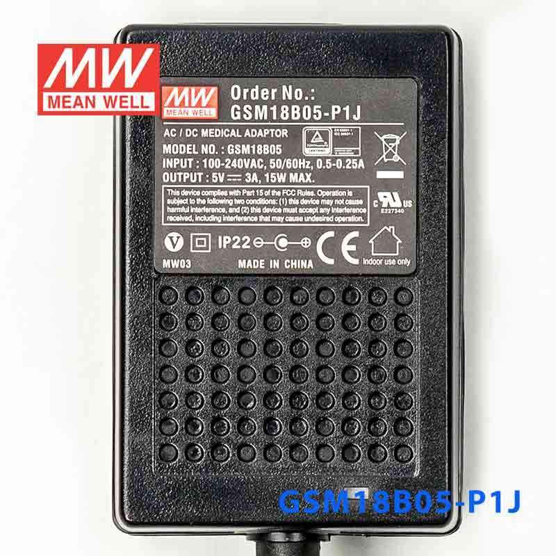 Mean Well GSM18B05-P1J Power Supply 15W 5V 3A - PHOTO 2