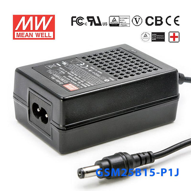 Mean Well GSM25B15-P1J Power Supply 25W 15V 1.66A