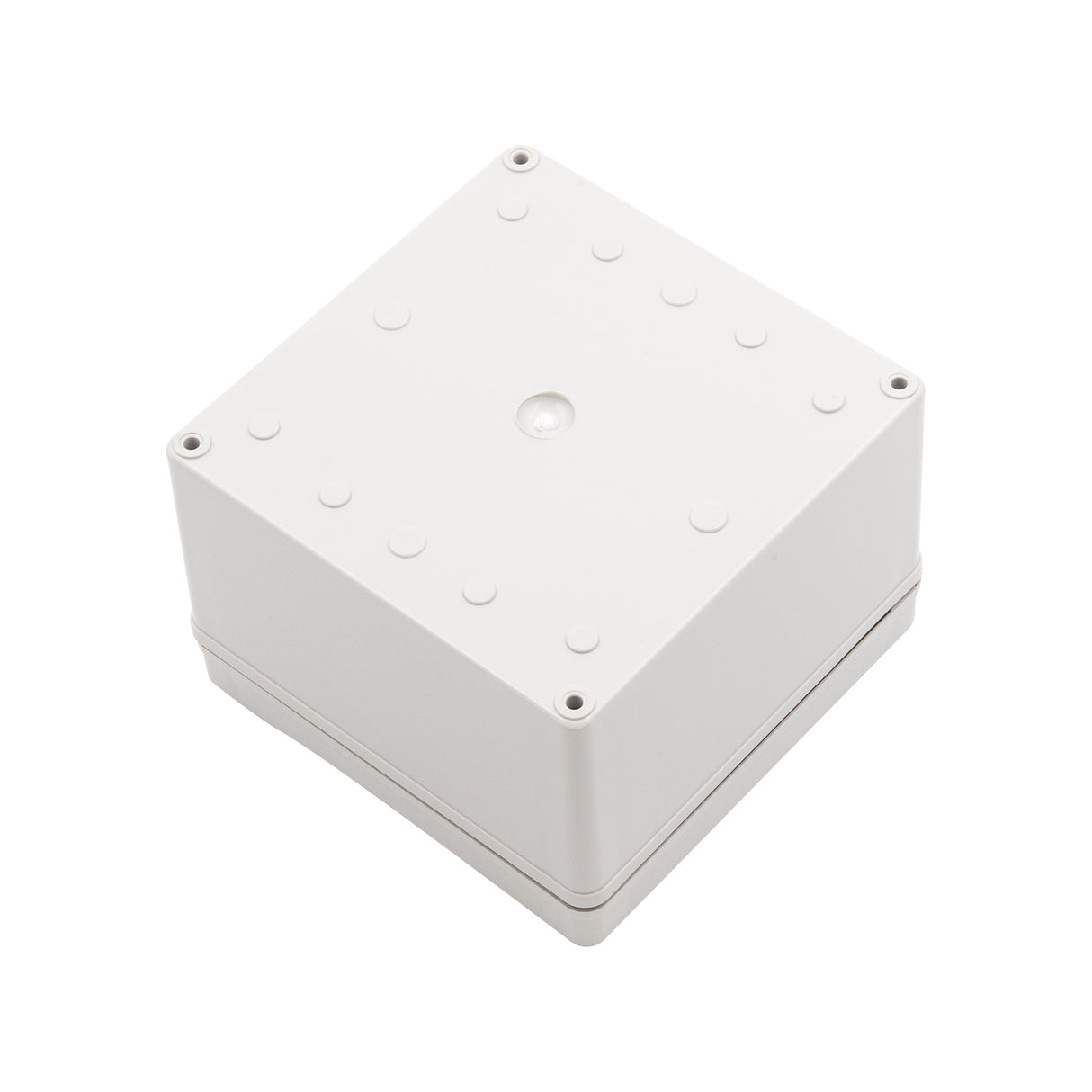 Boxco S-Series 150x150x100mm Plastic Enclosure, IP67, IK08, PC, Grey Cover, Screw Type - PHOTO 1