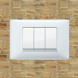 Vimar Plana Plastic 3 Gang Switch - White - 16A - PHOTO 6