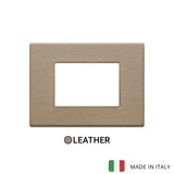 Vimar Eikon Plate 3M Leather Savannah Beige