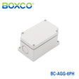 Boxco Terminal Box 6-pole 55x91x43mm, IP67, IK08, ABS, Grey Cover