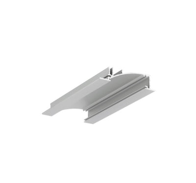 Archilight PATEO LED Extrusion Profile Quarter Oval Shape Profile - 2 Metre - Silver