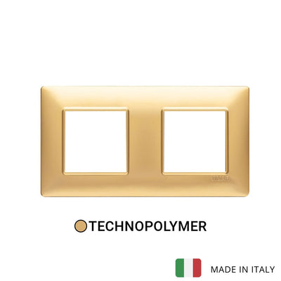 Vimar Plana Plate 4M(2+2) 71mmTechnopolymer Matt Gold
