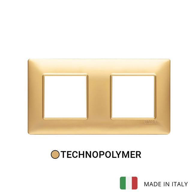 Vimar Plana Plate 4M(2+2) 71mmTechnopolymer Matt Gold