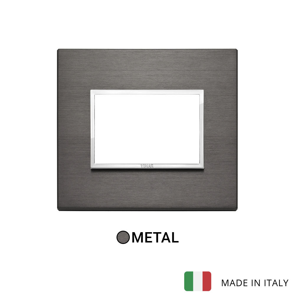 Vimar Eikon Evo Plate 3M Aluminium Lava Grey