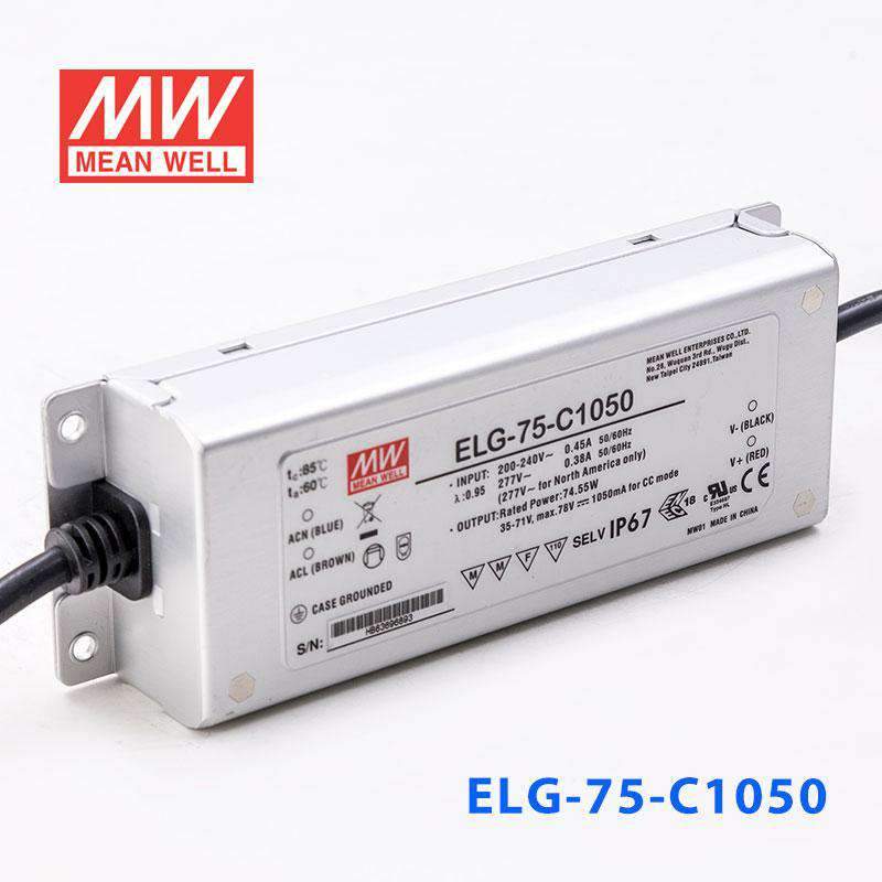 Mean Well ELG-75-C1050 Power Supply 75W 1050mA - PHOTO 1