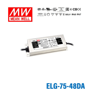 Mean Well ELG-75-48DA Power Supply 75W 48V - DALI 1.6A