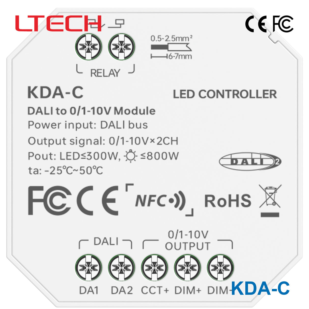 Ltech KDA-C 800W DALI-2 LED Controller