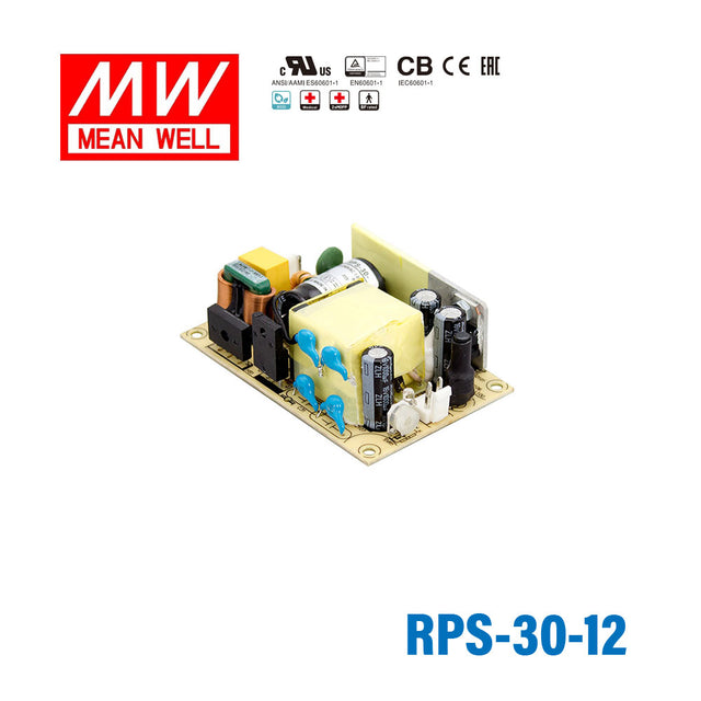 Mean Well RPS-30-12 Green Power Supply W 12V 2.5A - Medical Power Supply