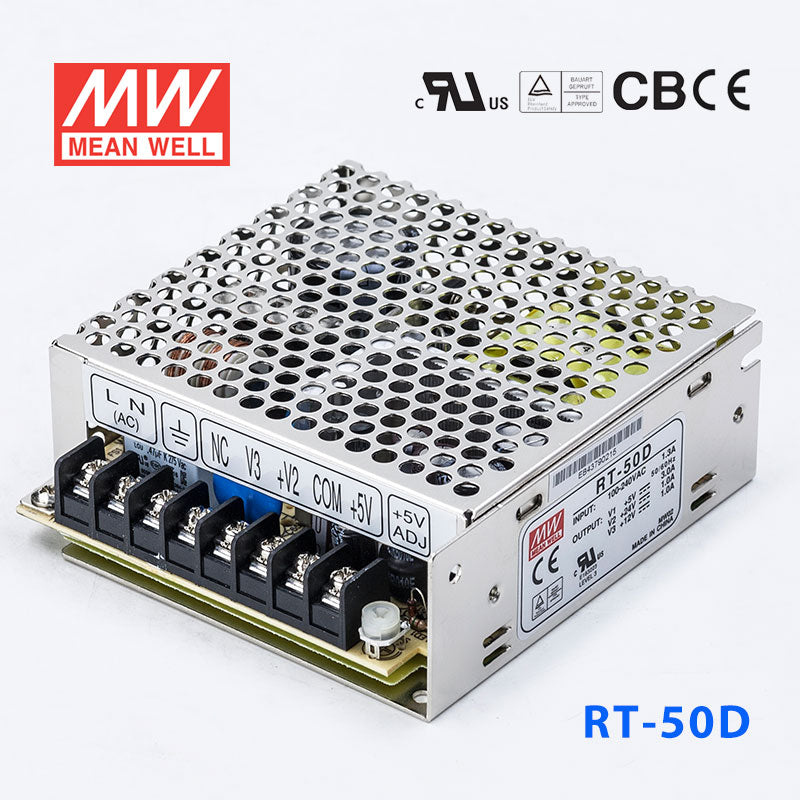 Mean Well RT-50D Power Supply 50W 5V 24V 12V