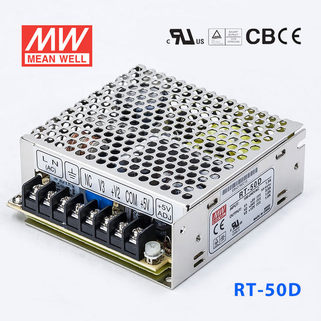 Mean Well RT-50D Power Supply 50W 5V 24V 12V