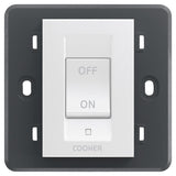 Eikon 2P 45A 1-Way Cooker Switch 3M White