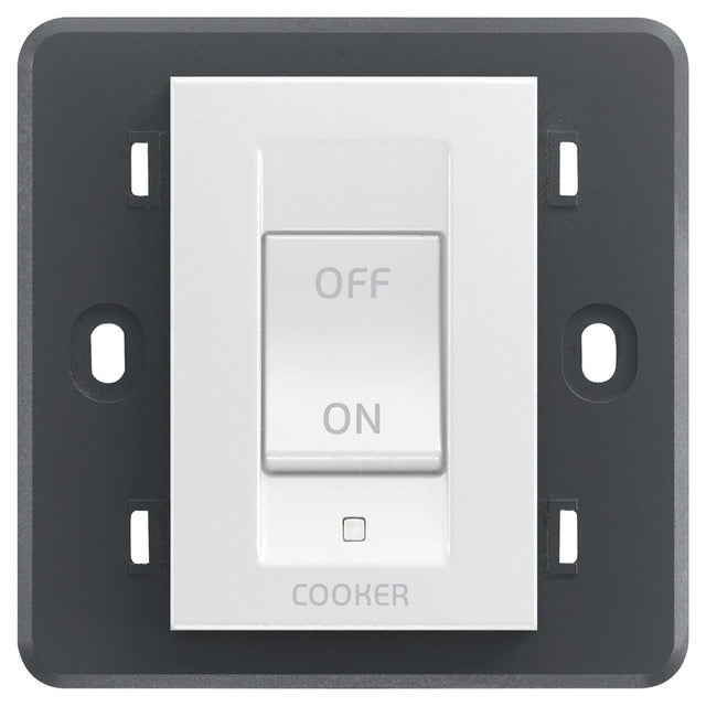 Eikon 2P 45A 1-Way Cooker Switch 3M White