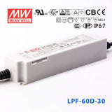 Mean Well LPF-60D-30 Power Supply 60W 30V - Dimmable 2A