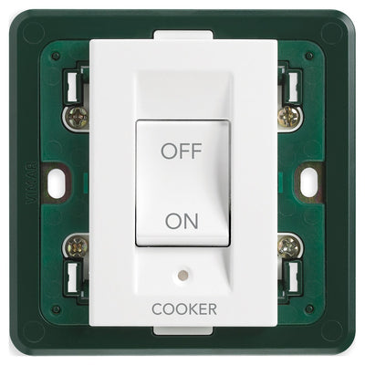 Plana 2P 45A 1-Way Cooker Switch 3M White