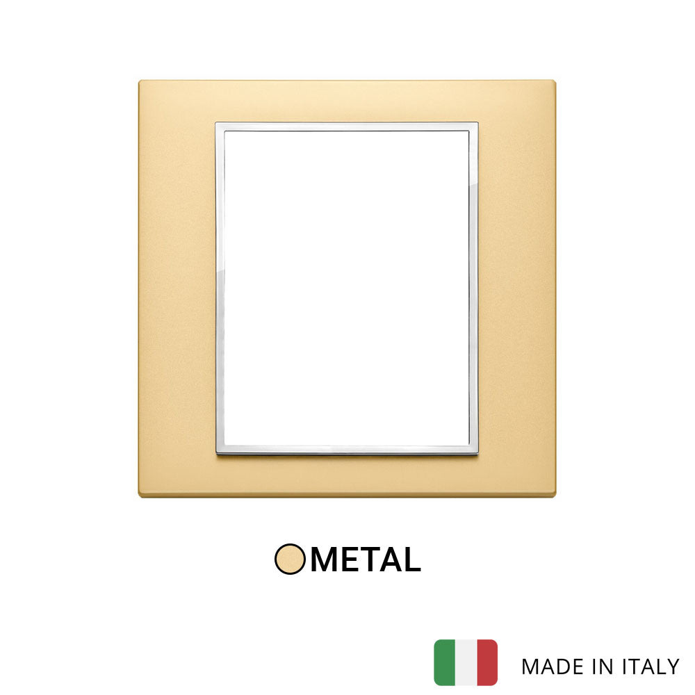 Vimar Eikon Evo Plate 8(4+4)M Aluminium Satin Gold