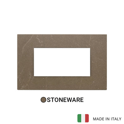 Vimar Eikon Exe Plate 4M Marbl Stone Ware Coffee Brown