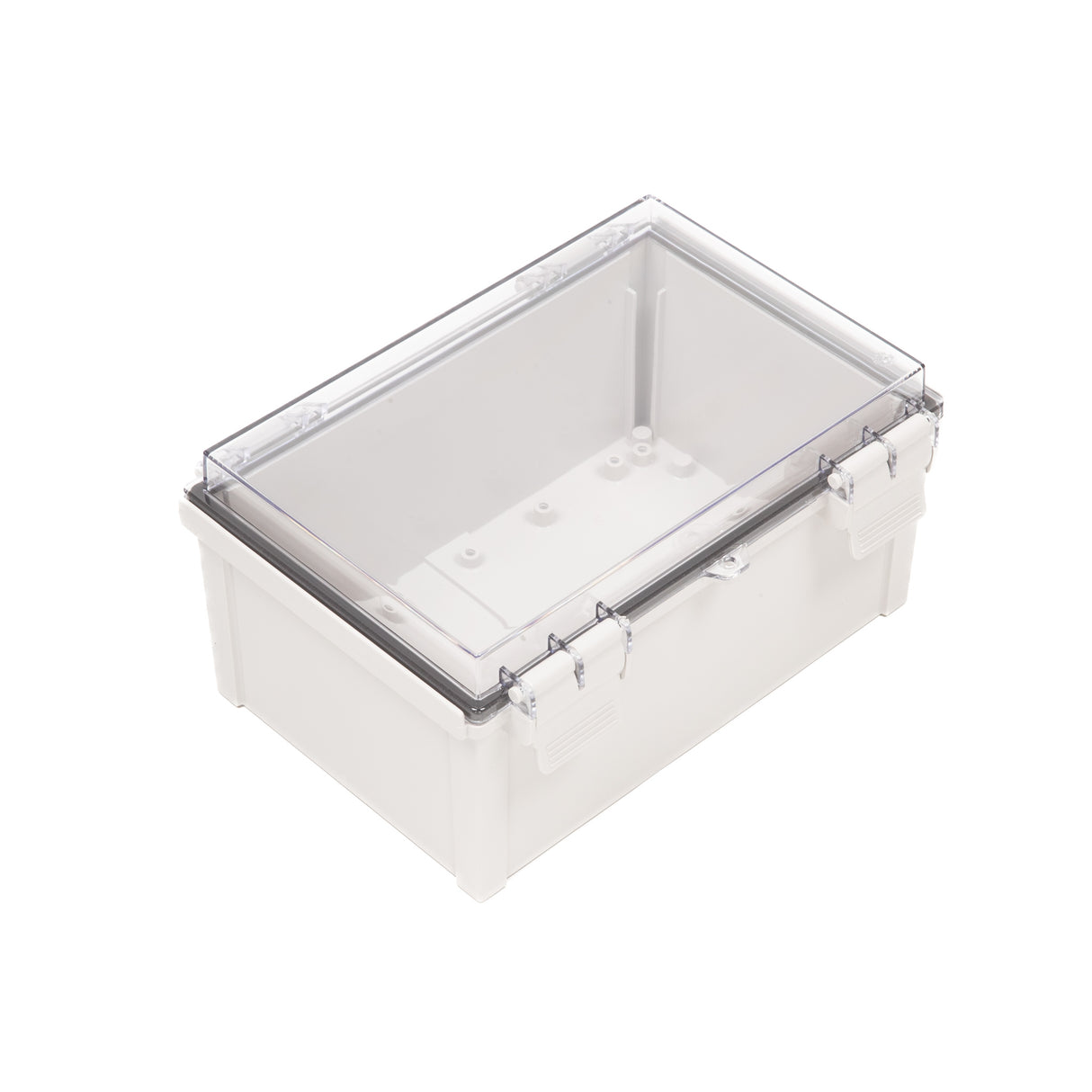 Boxco Q-Series 200×300×150mm Plastic Enclosure, IP67, IK08, ABS, Transparent Cover, Plastic Hinge and Latch Type - PHOTO 1