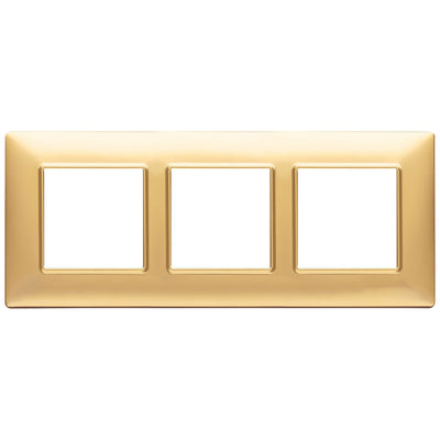 Vimar Plana Plate 6M Technopolymer Matt Gold