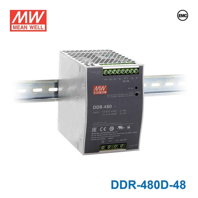 Mean Well DDR-480D-48 DC-DC Converter - 480W - 67.2~154V in 48V out 10A