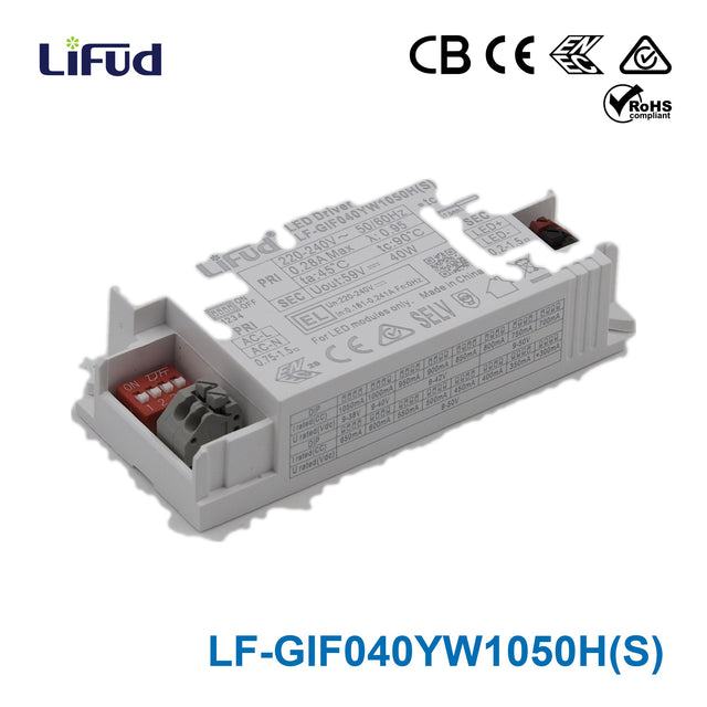 Lifud LF-GIF040YW1050H(S) LED Driver 40W 300-1050mA 9-50V